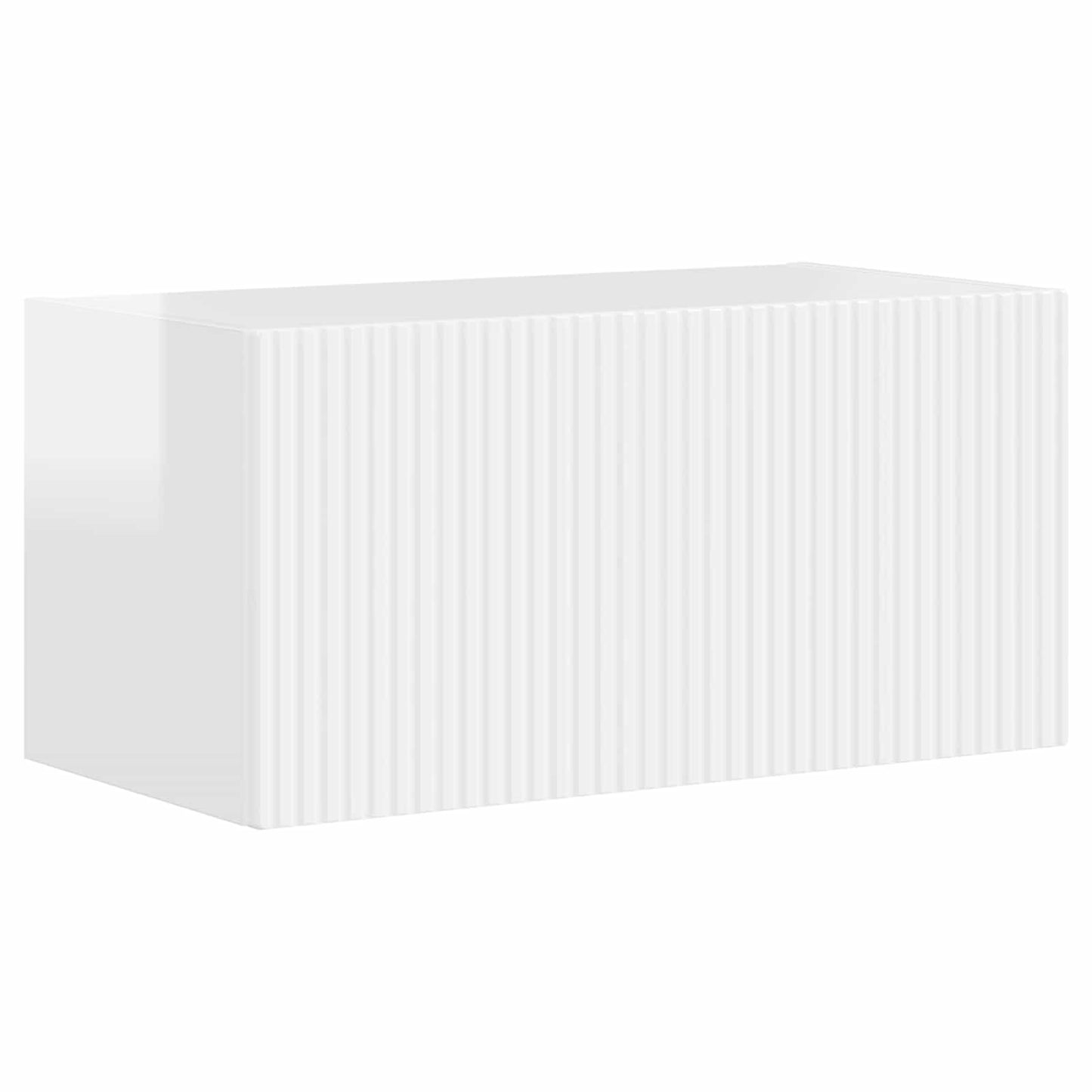 vidaXL 3 pcs Υψηλής γυαλάδας λευκό