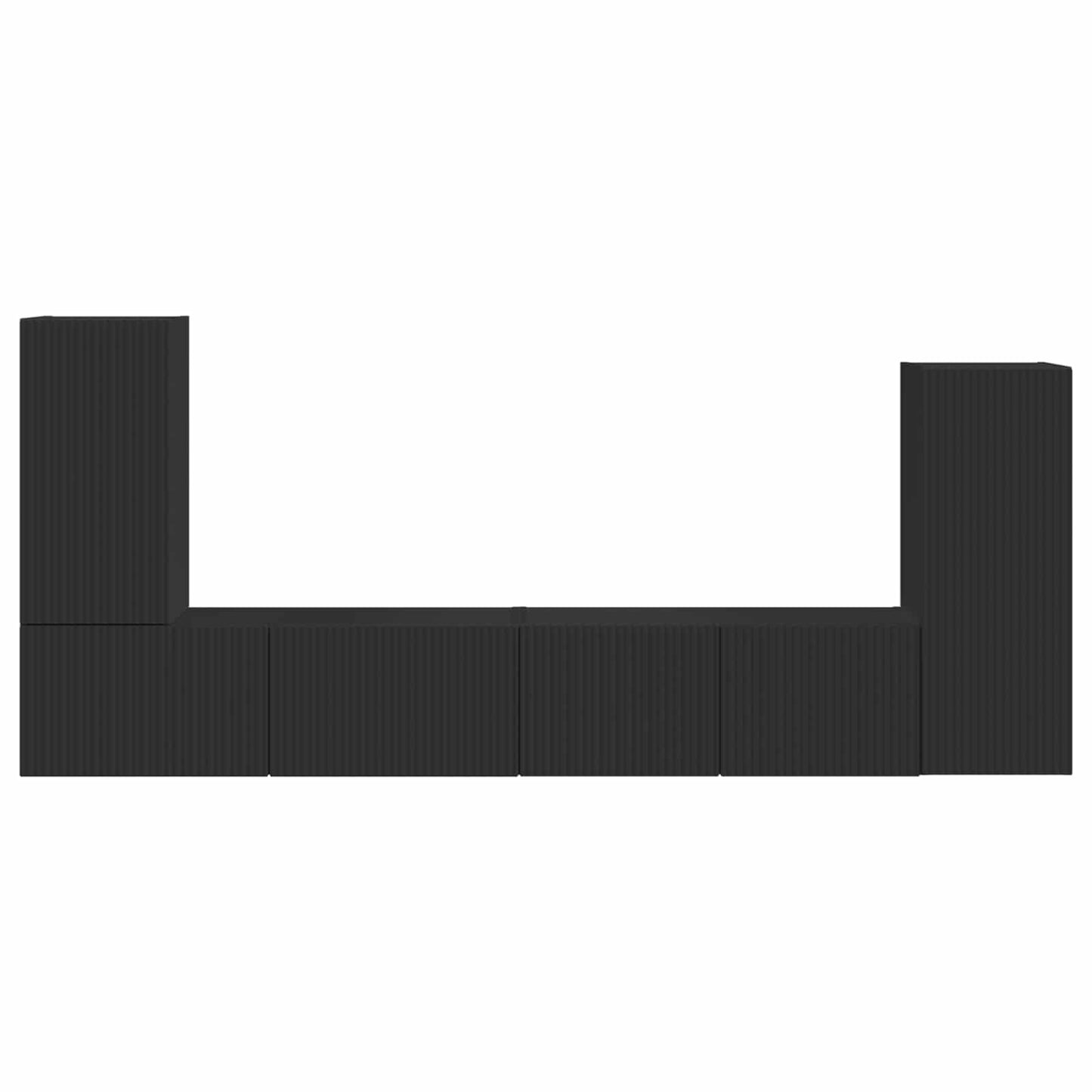 vidaXL 4 pcs Μαύρο