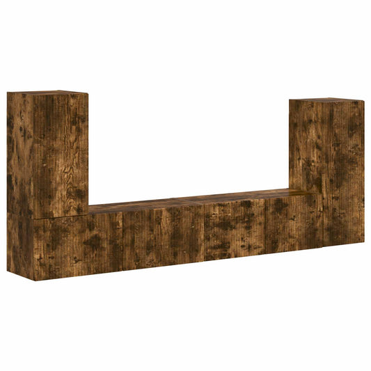 vidaXL 4 pcs Καπνιστό Δρύς