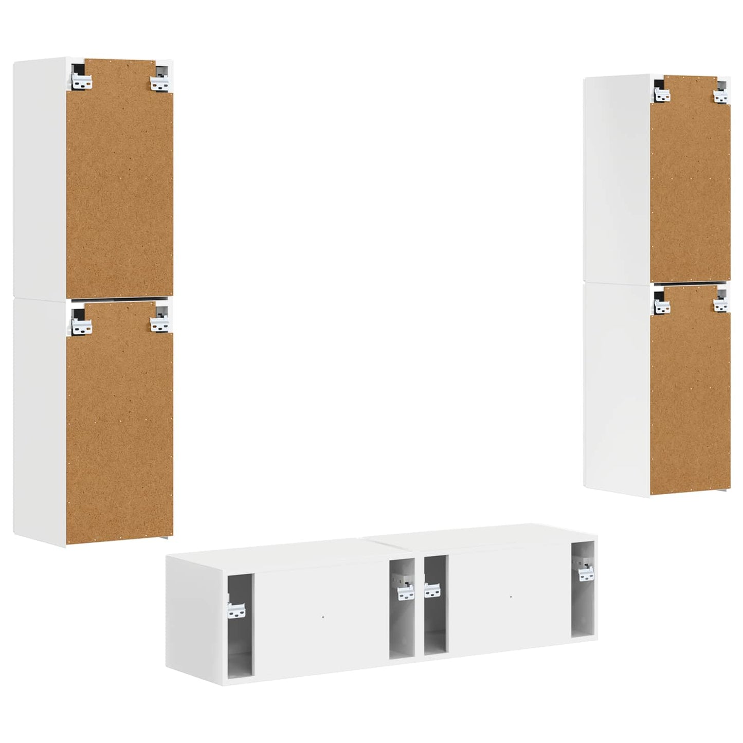 vidaXL 3 pcs Λευκό