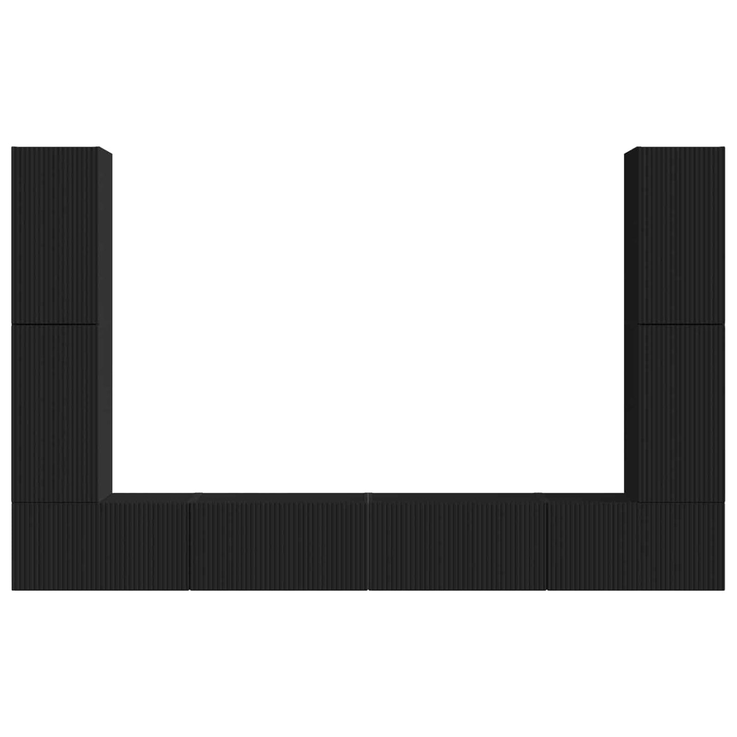 vidaXL 4 pcs Μαύρο