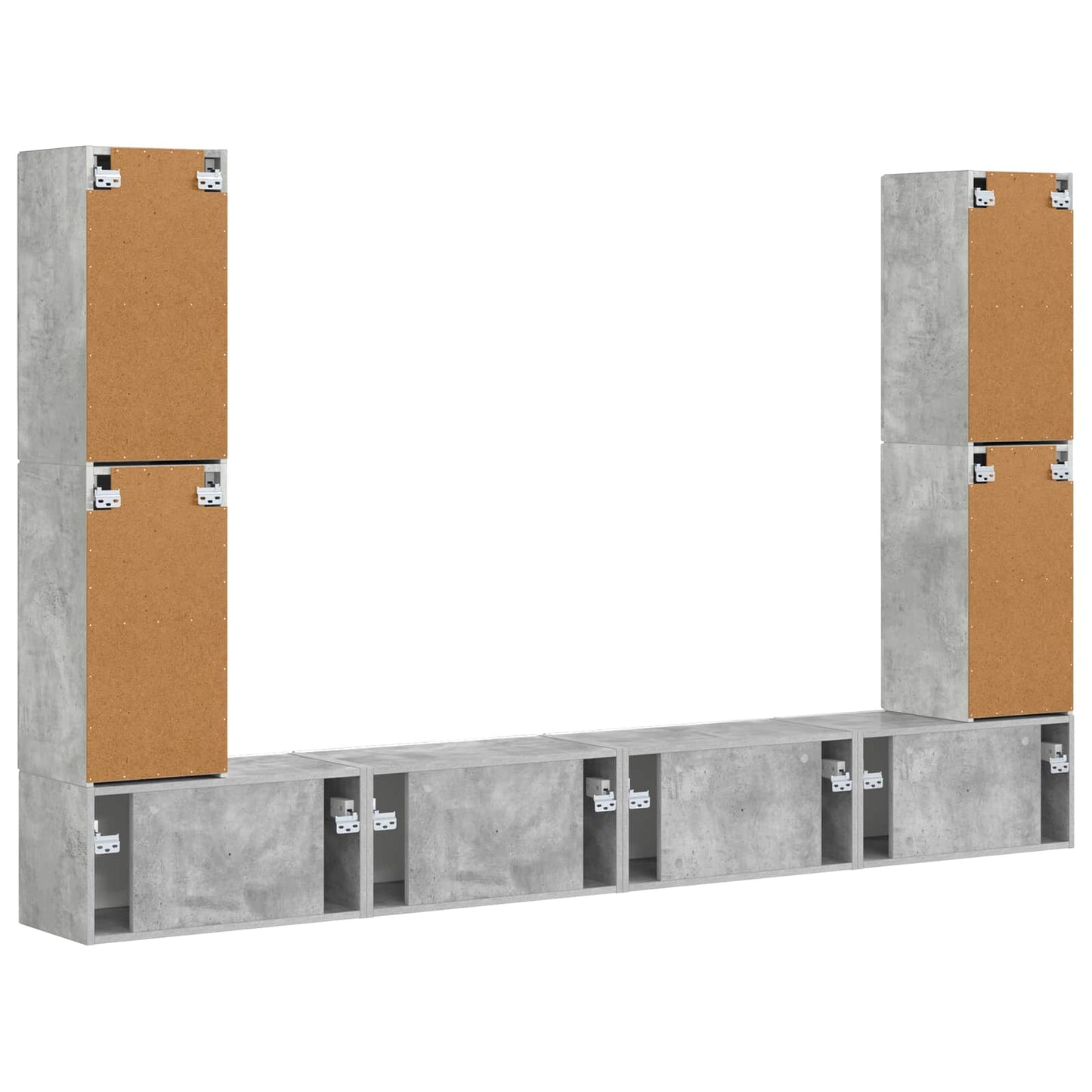 vidaXL 4 pcs Σκυρόδεμα Γκρι