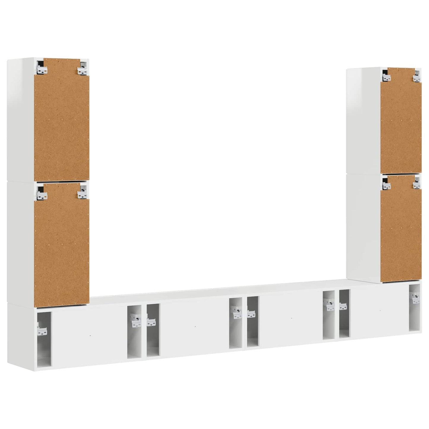 vidaXL 4 pcs Υψηλής γυαλάδας λευκό