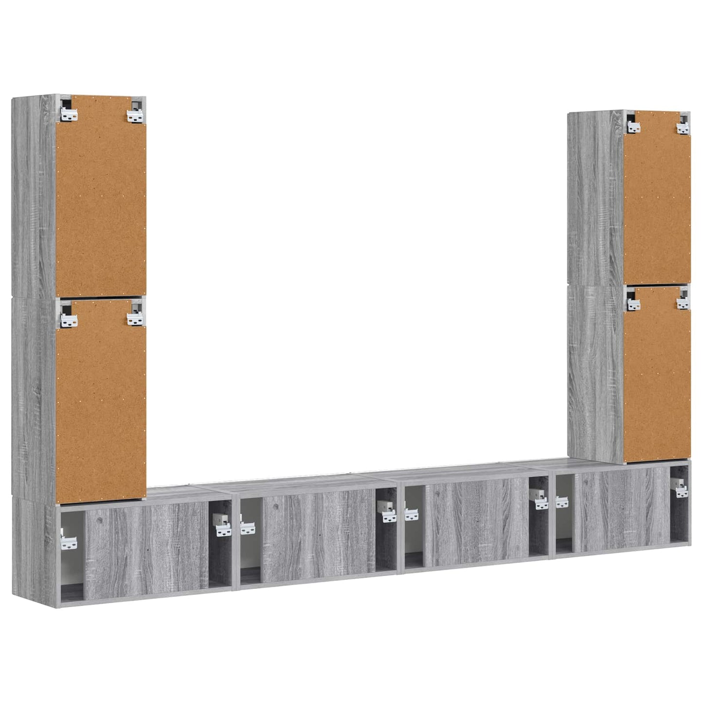 vidaXL 4 pcs Γκρίζο Σονομα