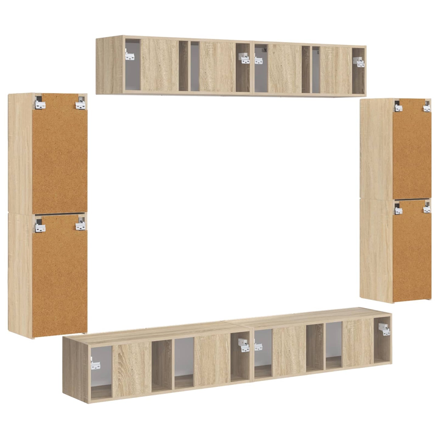 vidaXL Ντουλάπι TV 4 pcs Δρύς Sonoma