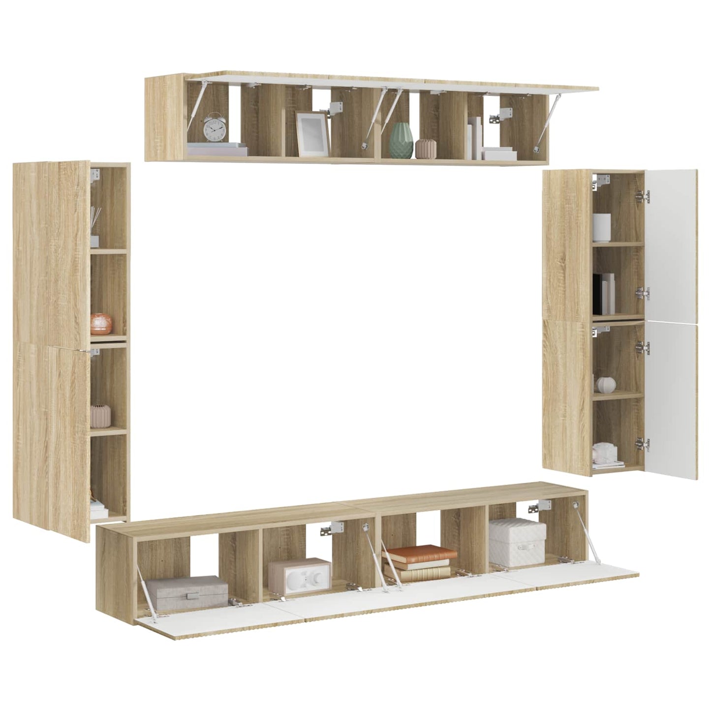 vidaXL Ντουλάπι TV 4 pcs Δρύς Sonoma