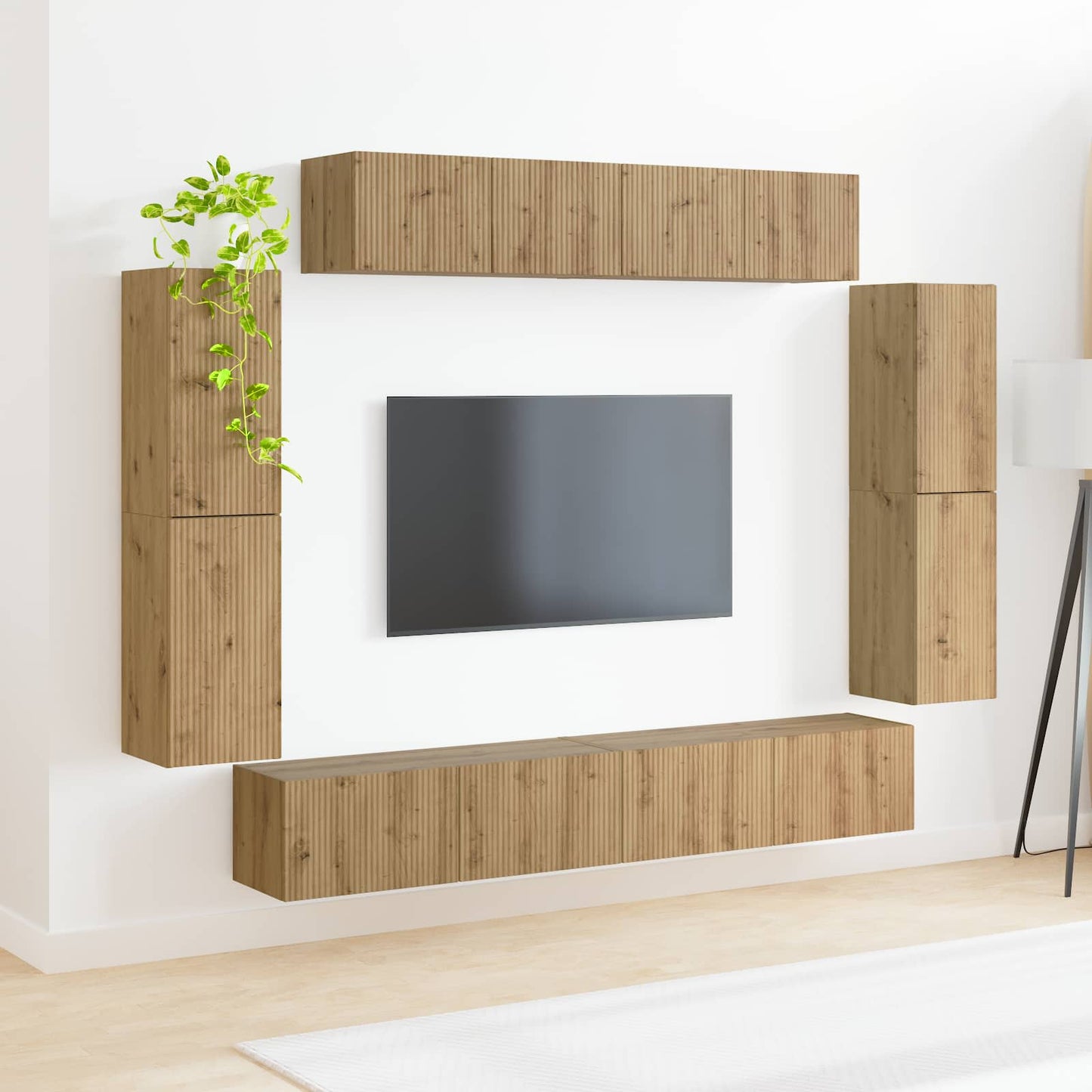 vidaXL Ντουλάπι TV 4 pcs Artisan Oak