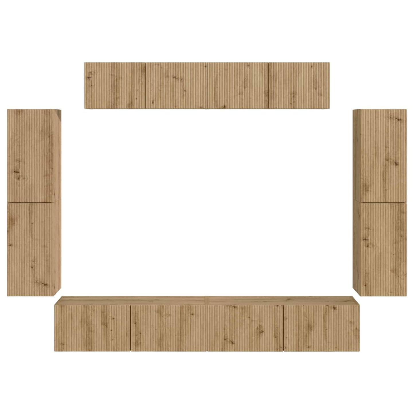 vidaXL Ντουλάπι TV 4 pcs Artisan Oak