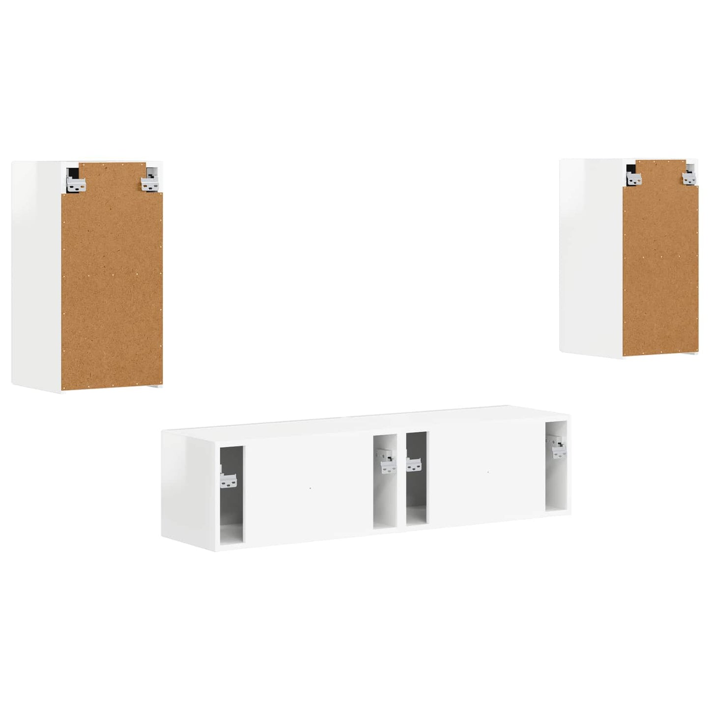 vidaXL 2 pcs Υψηλής γυαλάδας λευκό