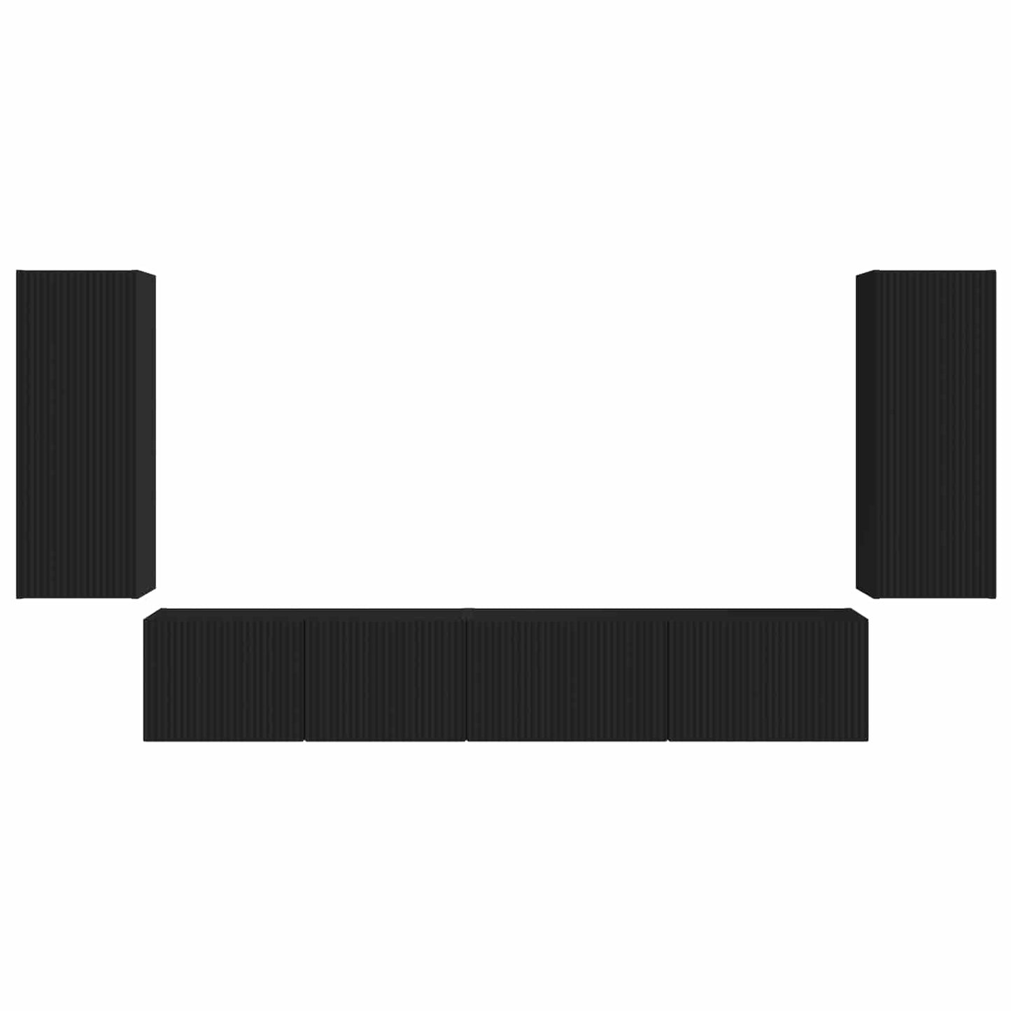 vidaXL 3 pcs Μαύρο