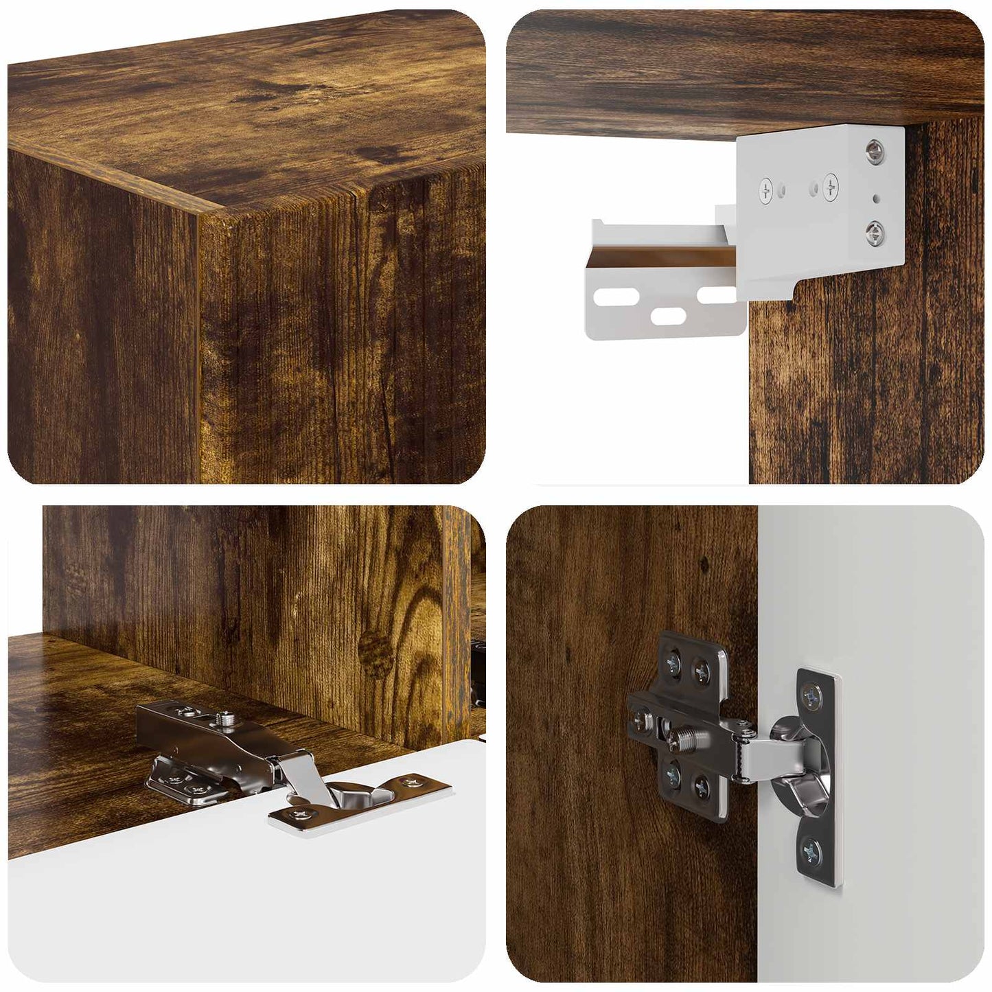 vidaXL Ντουλάπι TV 3 pcs Καπνιστό Δρύς