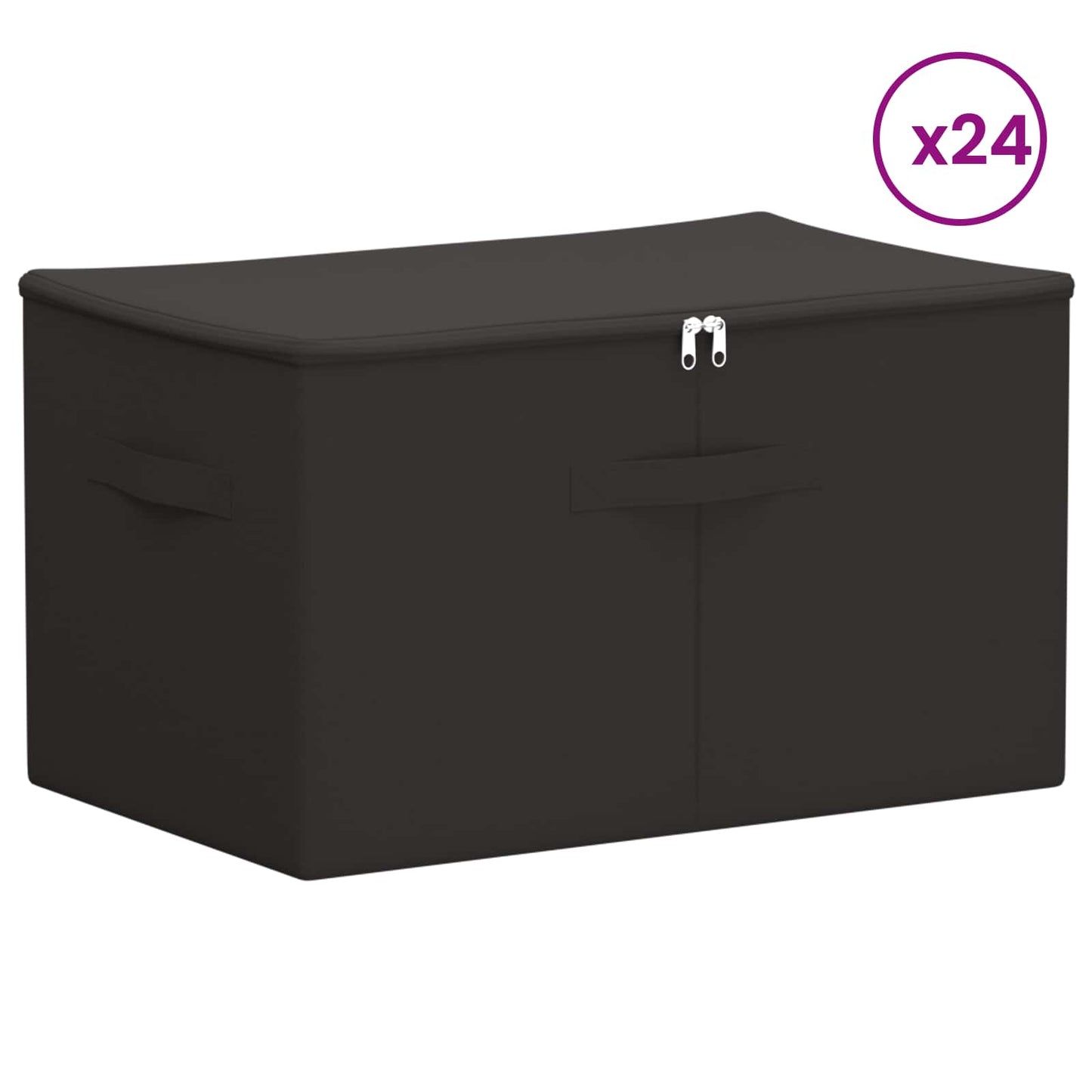 vidaXL Κουτί αποθήκευσης 24 pcs Ανθρακί 55 x 35 x 32 εκ. Ύφασμα