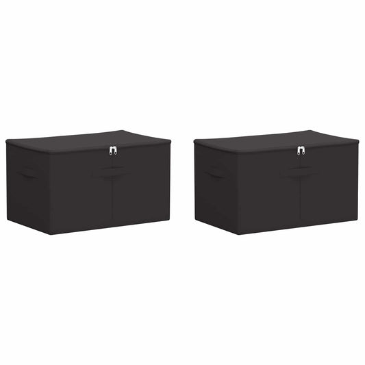vidaXL Κουτί αποθήκευσης 2 pcs Ανθρακί 60 x 43 x 35 εκ. Ύφασμα
