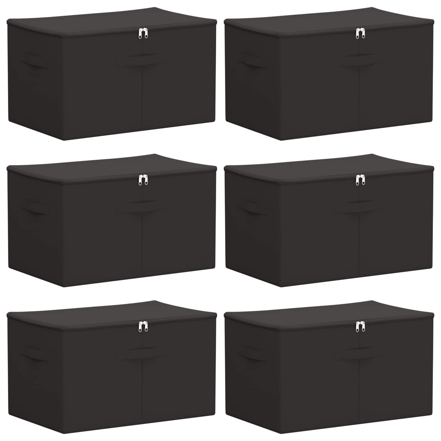 vidaXL Κουτί αποθήκευσης 6 pcs Ανθρακί 60 x 43 x 35 εκ. Ύφασμα