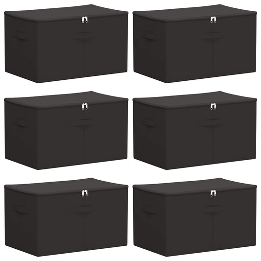vidaXL Κουτί αποθήκευσης 6 pcs Ανθρακί 60 x 43 x 35 εκ. Ύφασμα