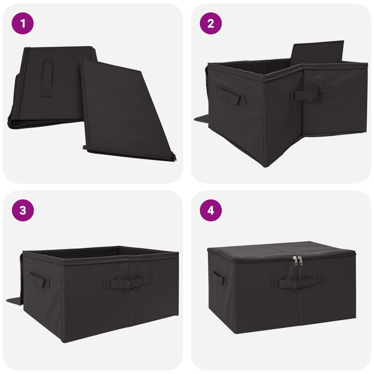 vidaXL Κουτί αποθήκευσης 6 pcs Ανθρακί 60 x 43 x 35 εκ. Ύφασμα
