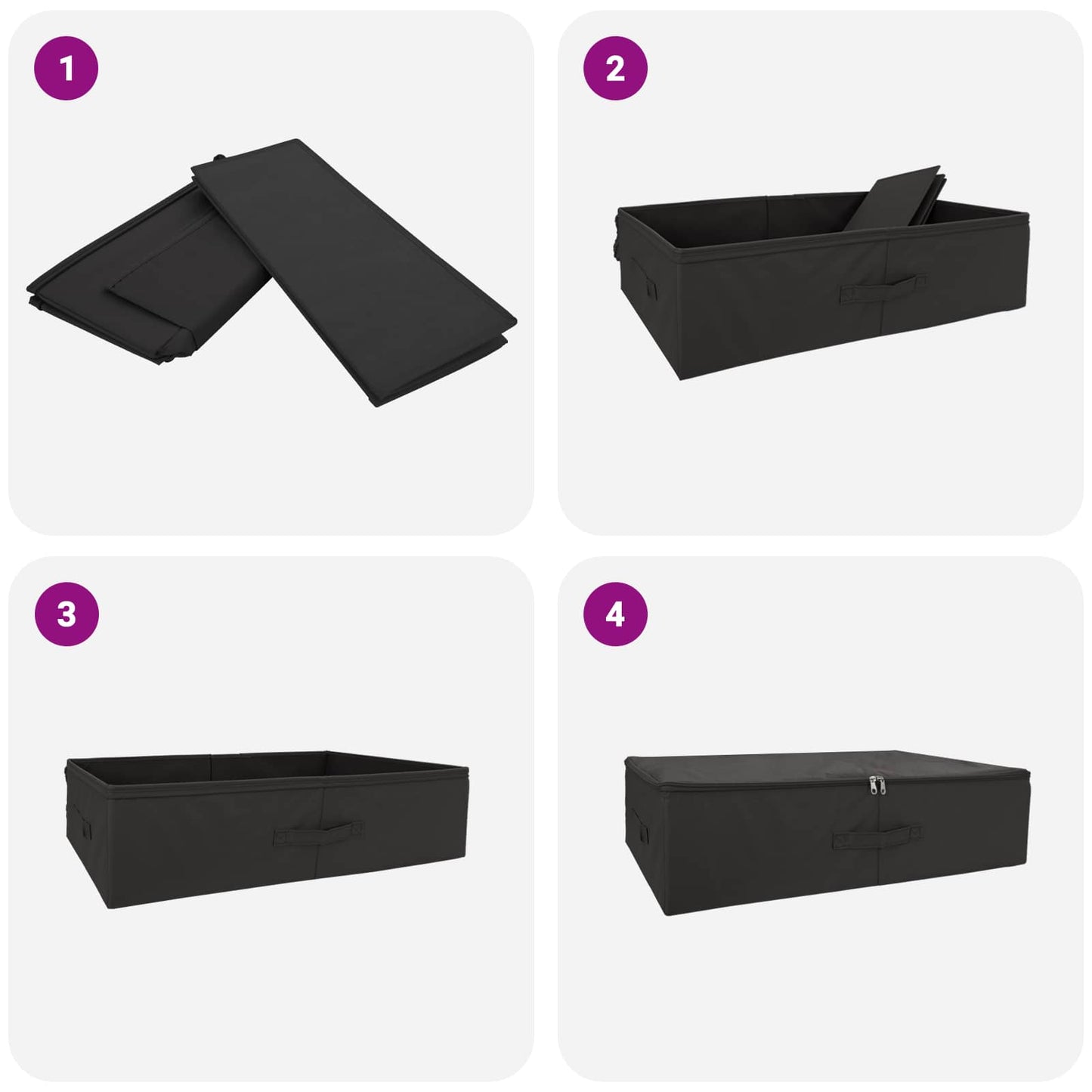 vidaXL Κουτί αποθήκευσης 24 pcs Ανθρακί 70 x 40 x 18 εκ. Ύφασμα