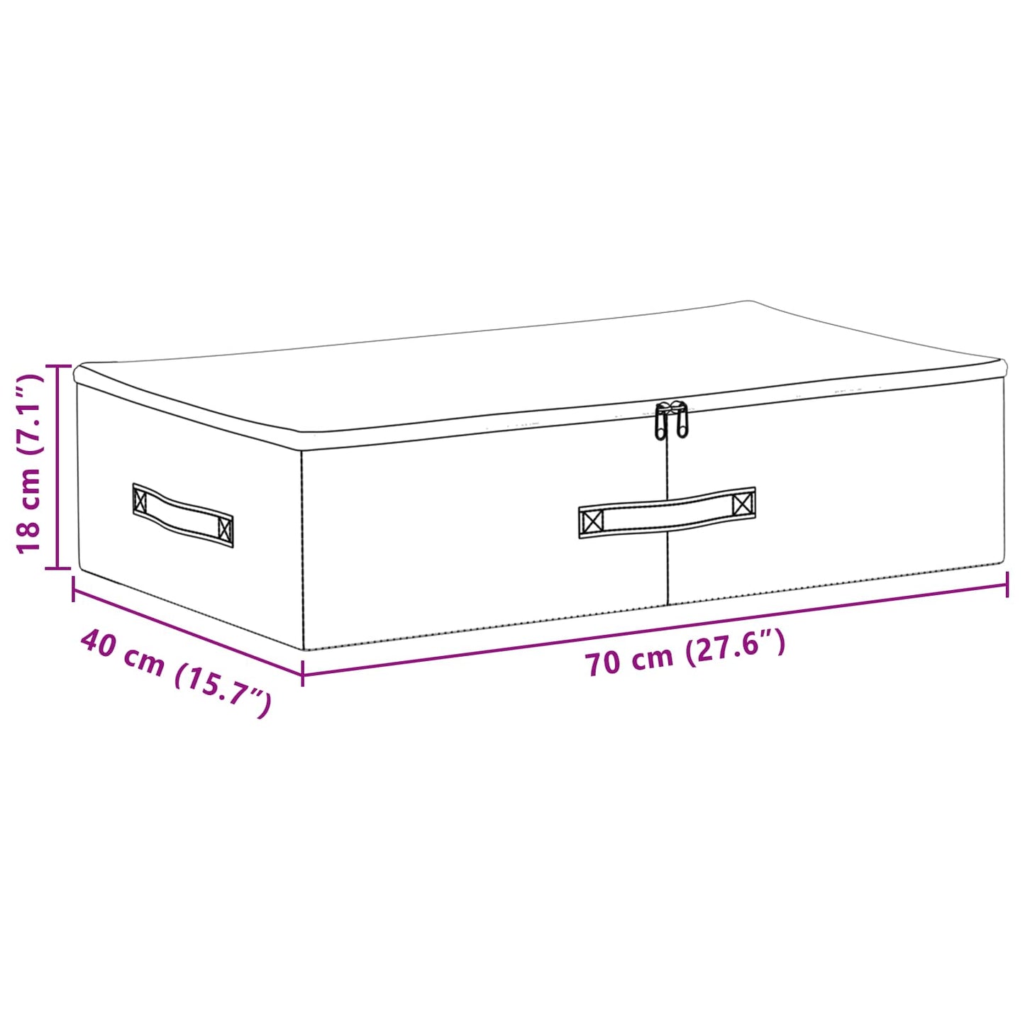 vidaXL Κουτί αποθήκευσης 24 pcs Ανθρακί 70 x 40 x 18 εκ. Ύφασμα