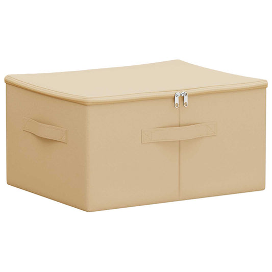 vidaXL Κουτί αποθήκευσης Κρεμ 43 x 34 x 23 εκ. Ύφασμα