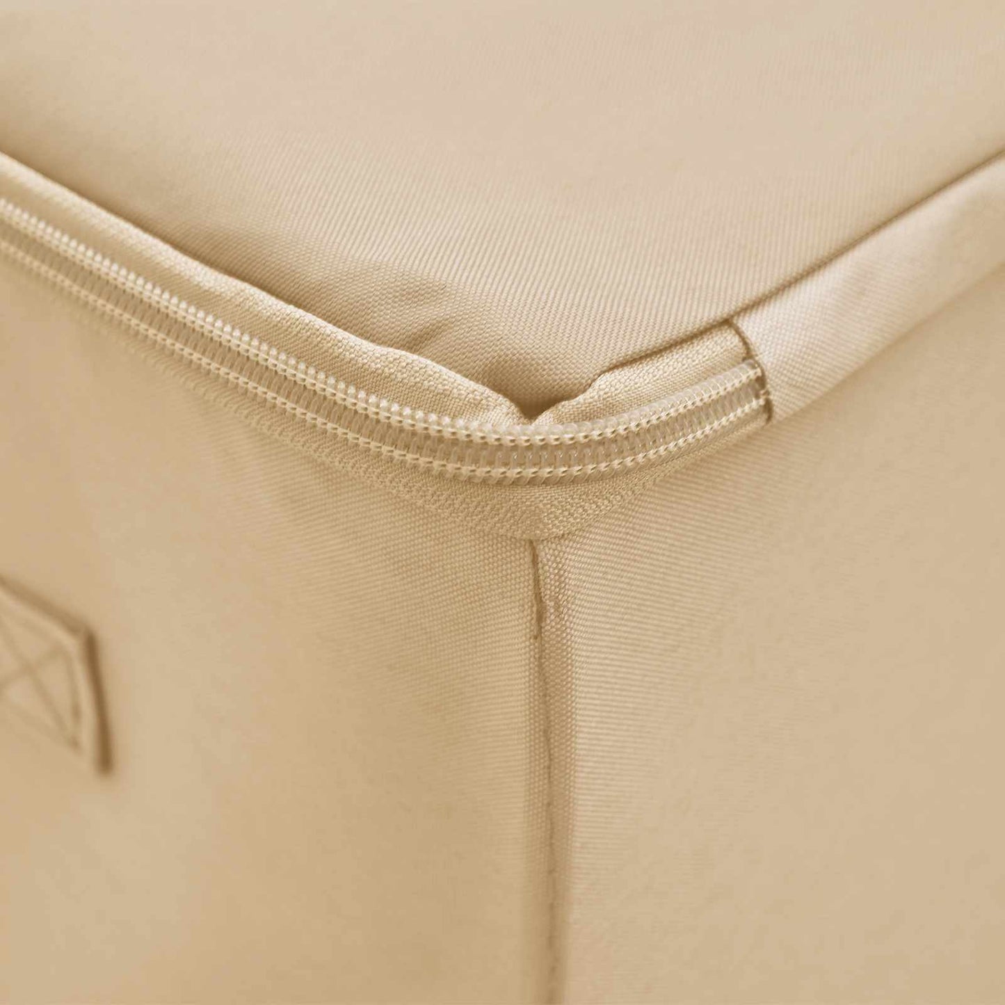 vidaXL Κουτί αποθήκευσης 24 pcs Κρεμ 50 x 30 x 25 cm Ύφασμα
