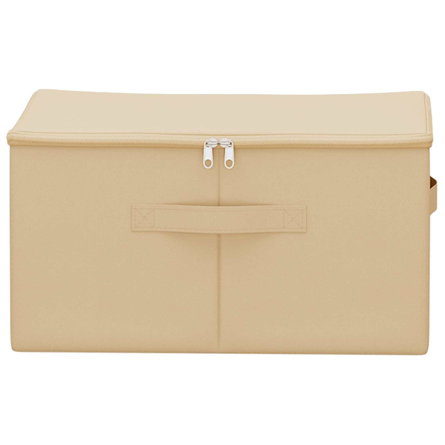 vidaXL Κουτί αποθήκευσης 24 pcs Κρεμ 50 x 30 x 25 cm Ύφασμα