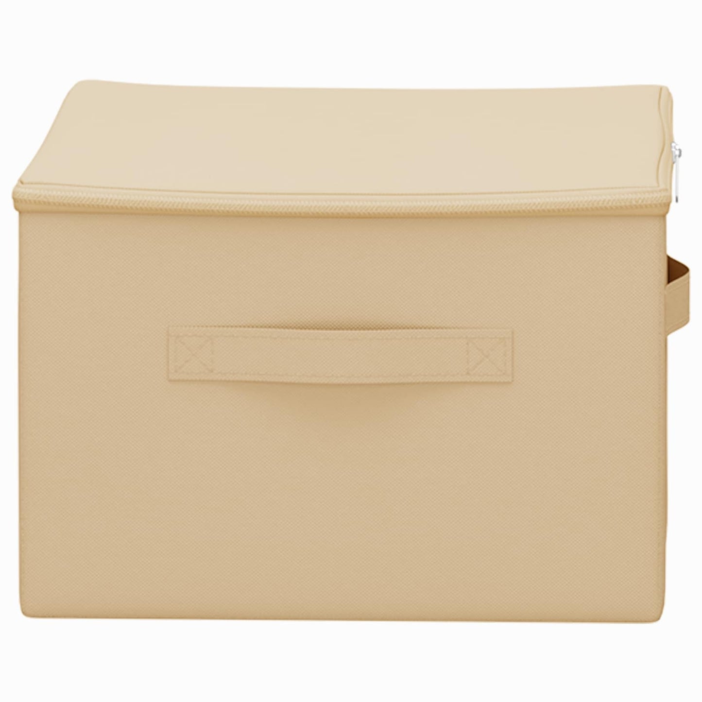 vidaXL Κουτί αποθήκευσης 24 pcs Κρεμ 50 x 30 x 25 cm Ύφασμα