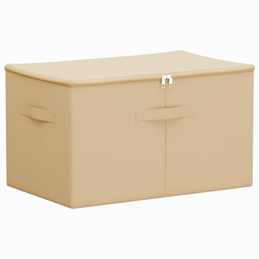vidaXL Κουτί αποθήκευσης Κρεμ 55 x 35 x 32 εκ. Ύφασμα