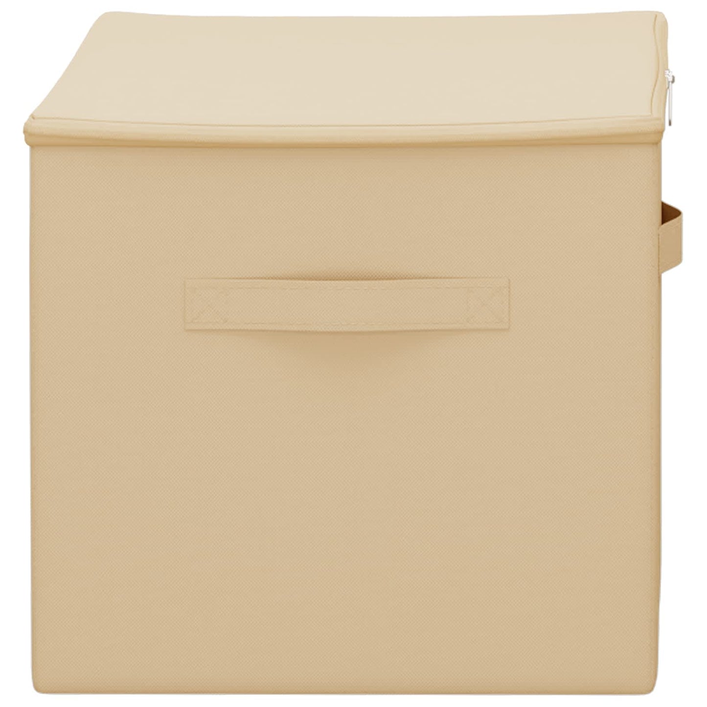 vidaXL Κουτί αποθήκευσης 24 pcs Κρεμ 55 x 35 x 32 εκ. Ύφασμα