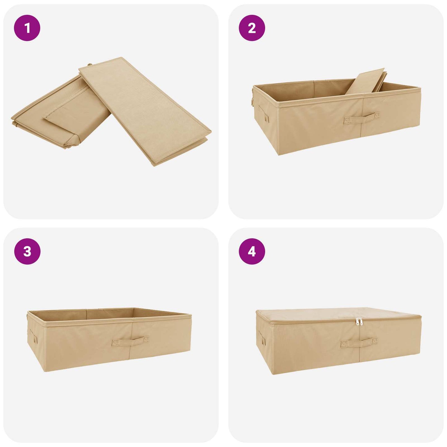 vidaXL Κουτί αποθήκευσης 6 pcs Κρεμ 70 x 40 x 18 εκ. Ύφασμα
