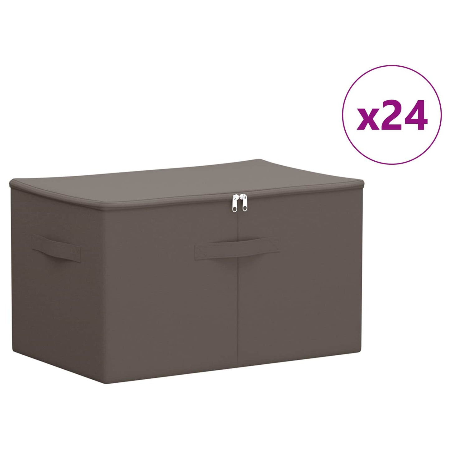 vidaXL Κουτί αποθήκευσης 24 pcs Γκρι 55 x 35 x 32 εκ. Ύφασμα