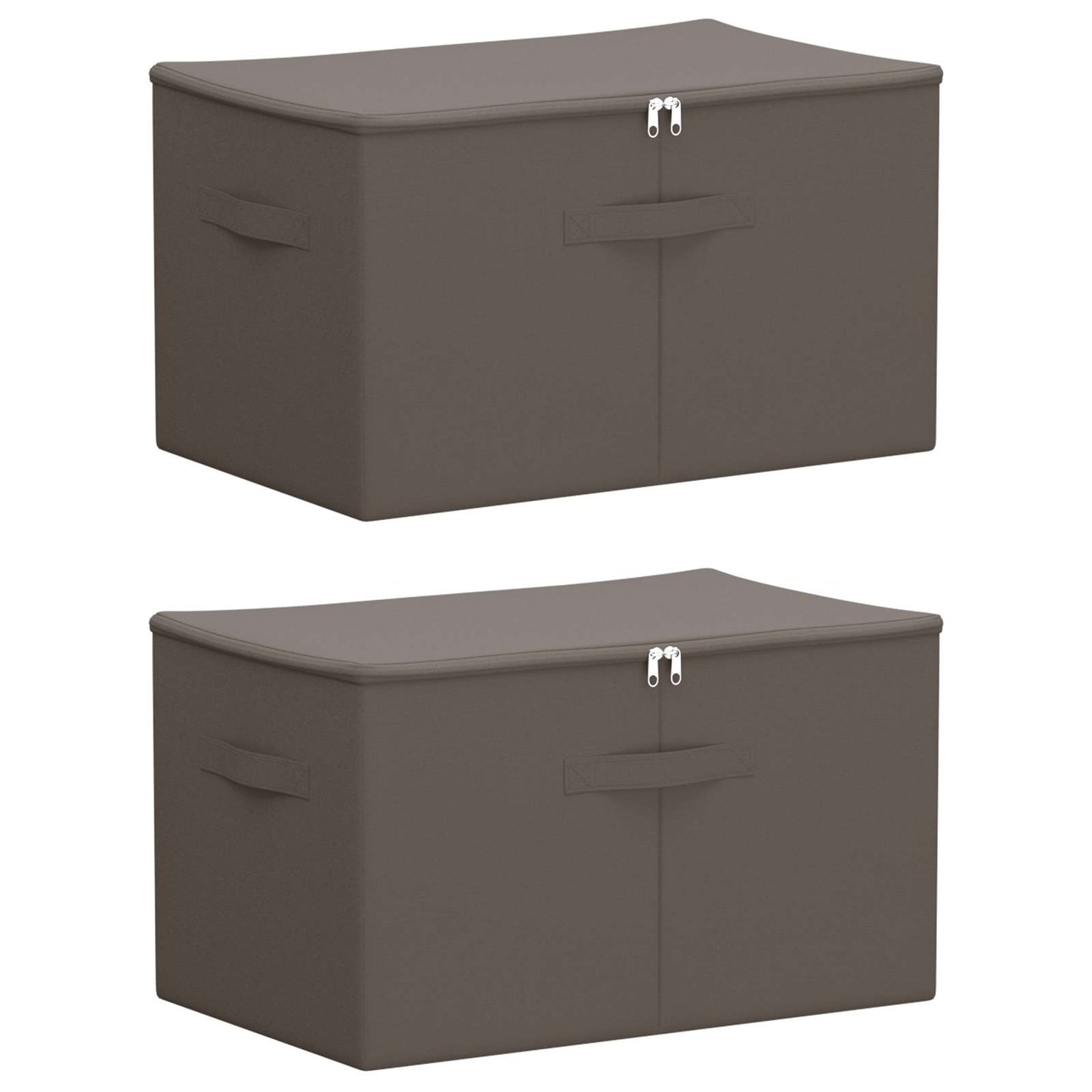 vidaXL Κουτί αποθήκευσης 2 pcs Γκρι 60 x 43 x 35 εκ. Ύφασμα