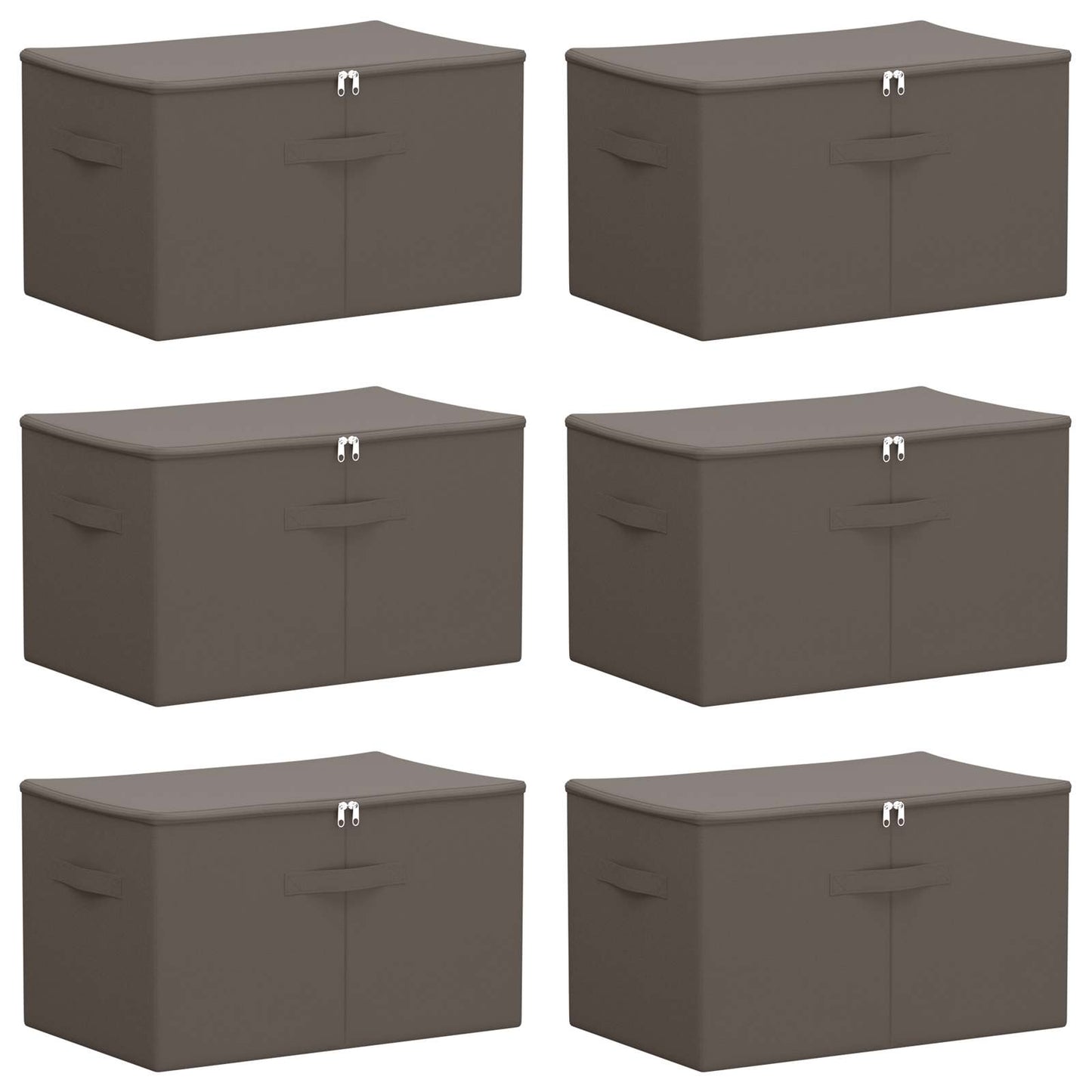 vidaXL Κουτί αποθήκευσης 6 pcs Γκρι 60 x 43 x 35 εκ. Ύφασμα