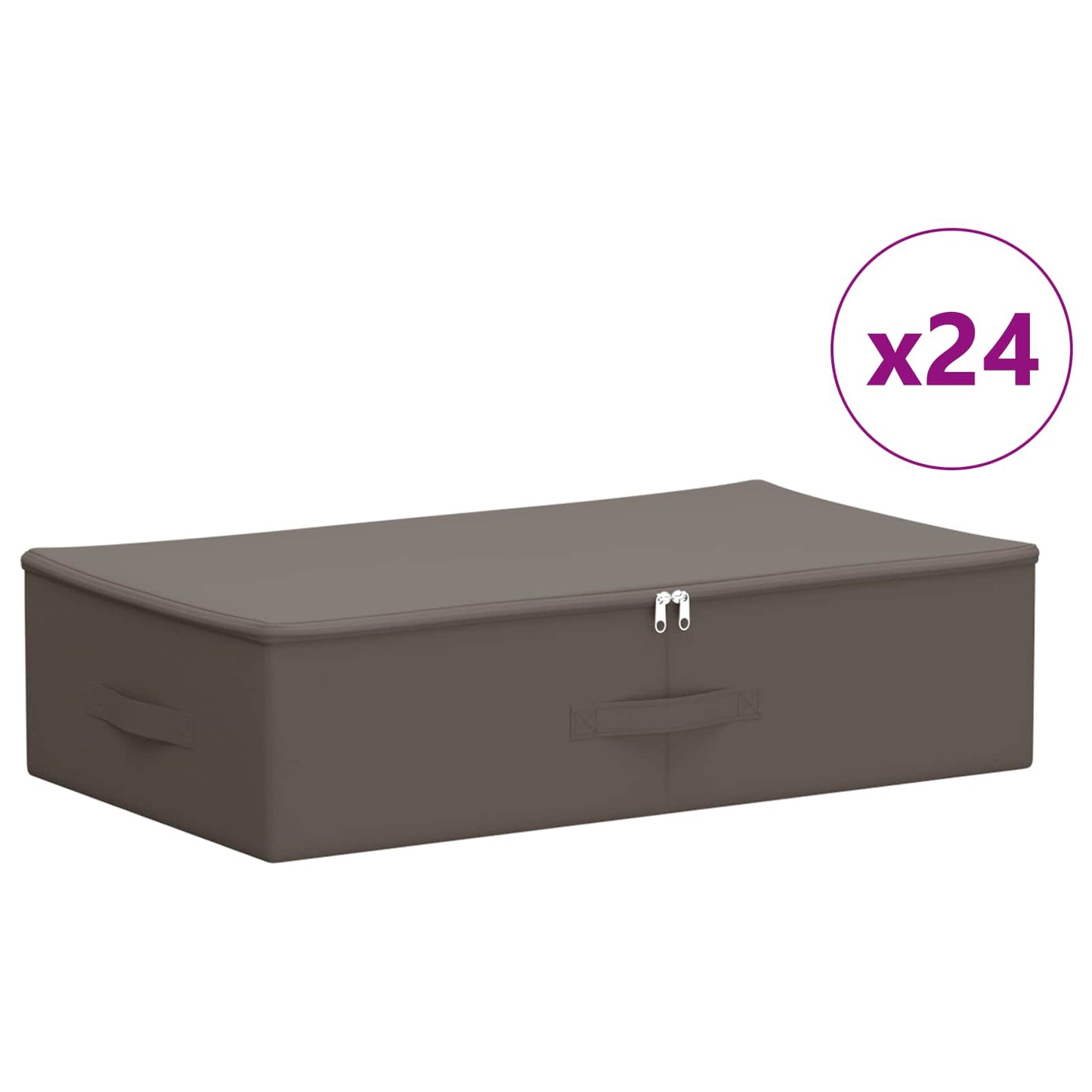 vidaXL Κουτί αποθήκευσης 24 pcs Γκρι 70 x 40 x 18 εκ. Ύφασμα