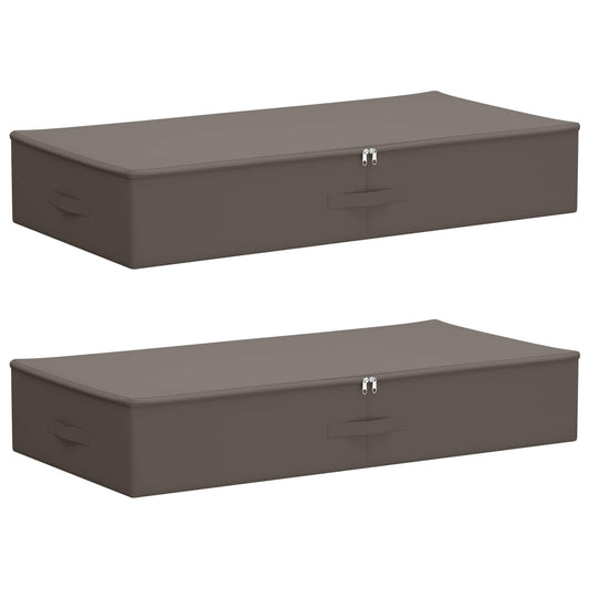 vidaXL Κουτί αποθήκευσης 2 pcs Γκρι 90 x 48 x 15 εκ. Ύφασμα