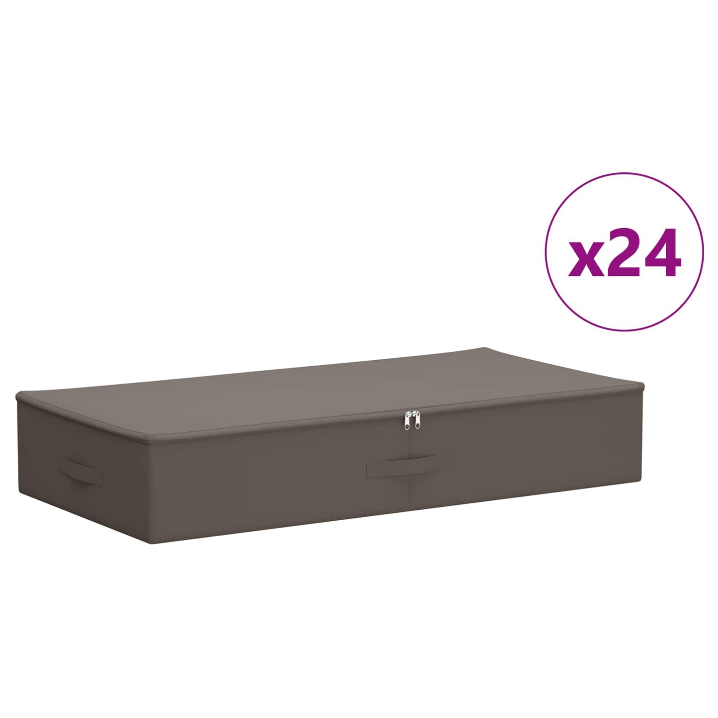 vidaXL Κουτί αποθήκευσης 24 pcs Γκρι 90 x 48 x 15 εκ. Ύφασμα