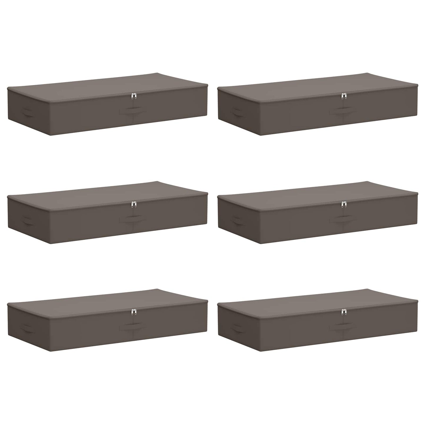 vidaXL Κουτί αποθήκευσης 6 pcs Γκρι 100 x 50 x 18 εκ. Ύφασμα