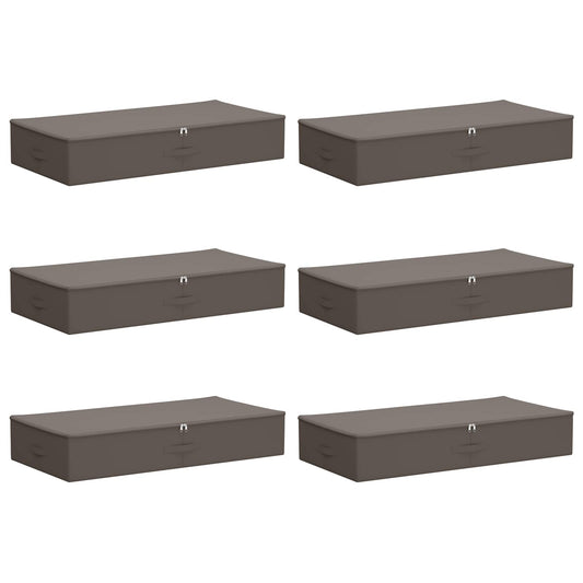 vidaXL Κουτί αποθήκευσης 6 pcs Γκρι 100 x 50 x 18 εκ. Ύφασμα