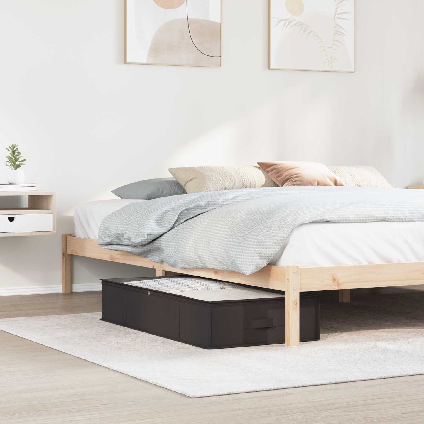 vidaXL Κουτί Αποθήκευσης με Διαφανές Παράθυρο 6 pcs Ανθρακί Ύφασμα