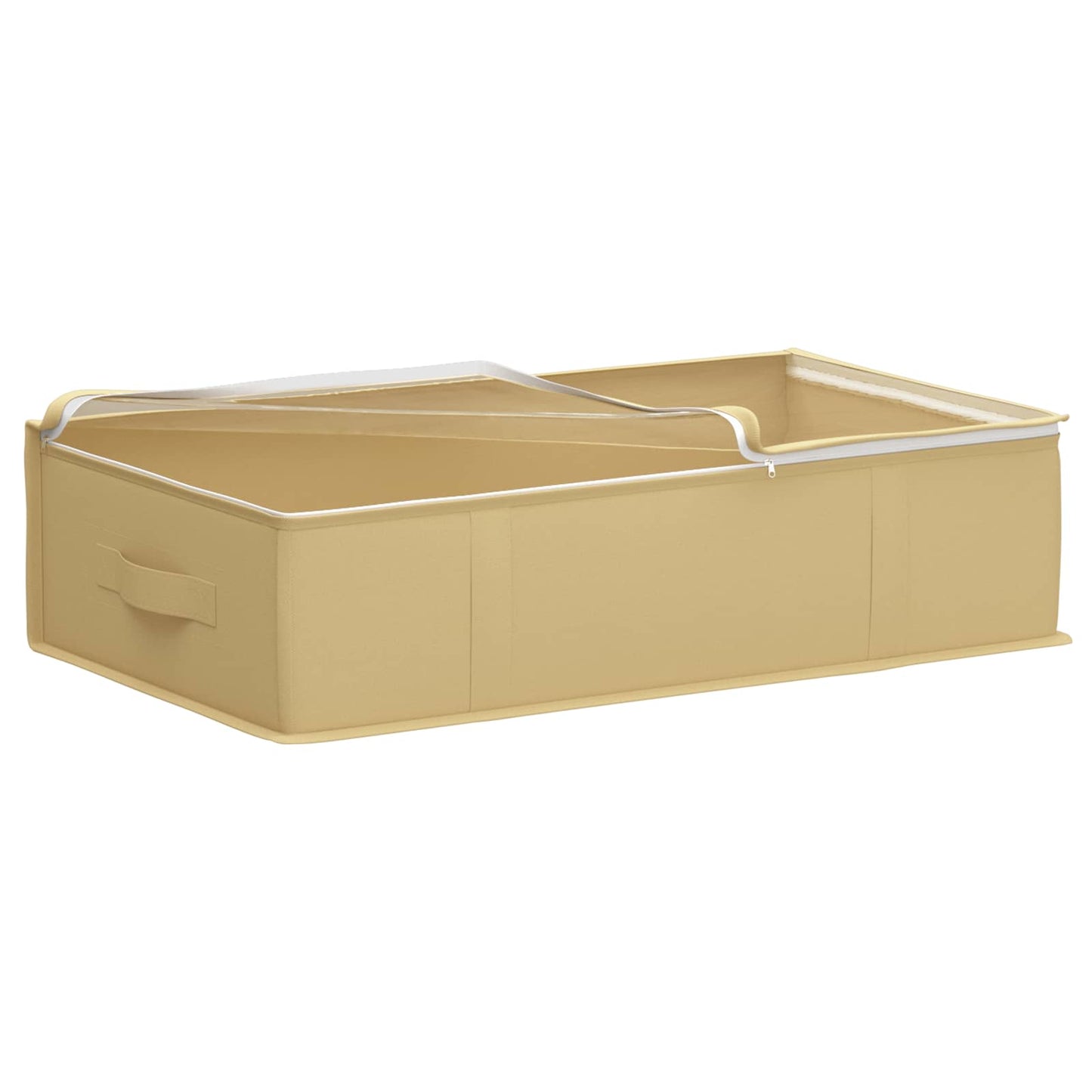 vidaXL Κουτί Αποθήκευσης με Διαφανές Παράθυρο 6 pcs Κρεμ Ύφασμα