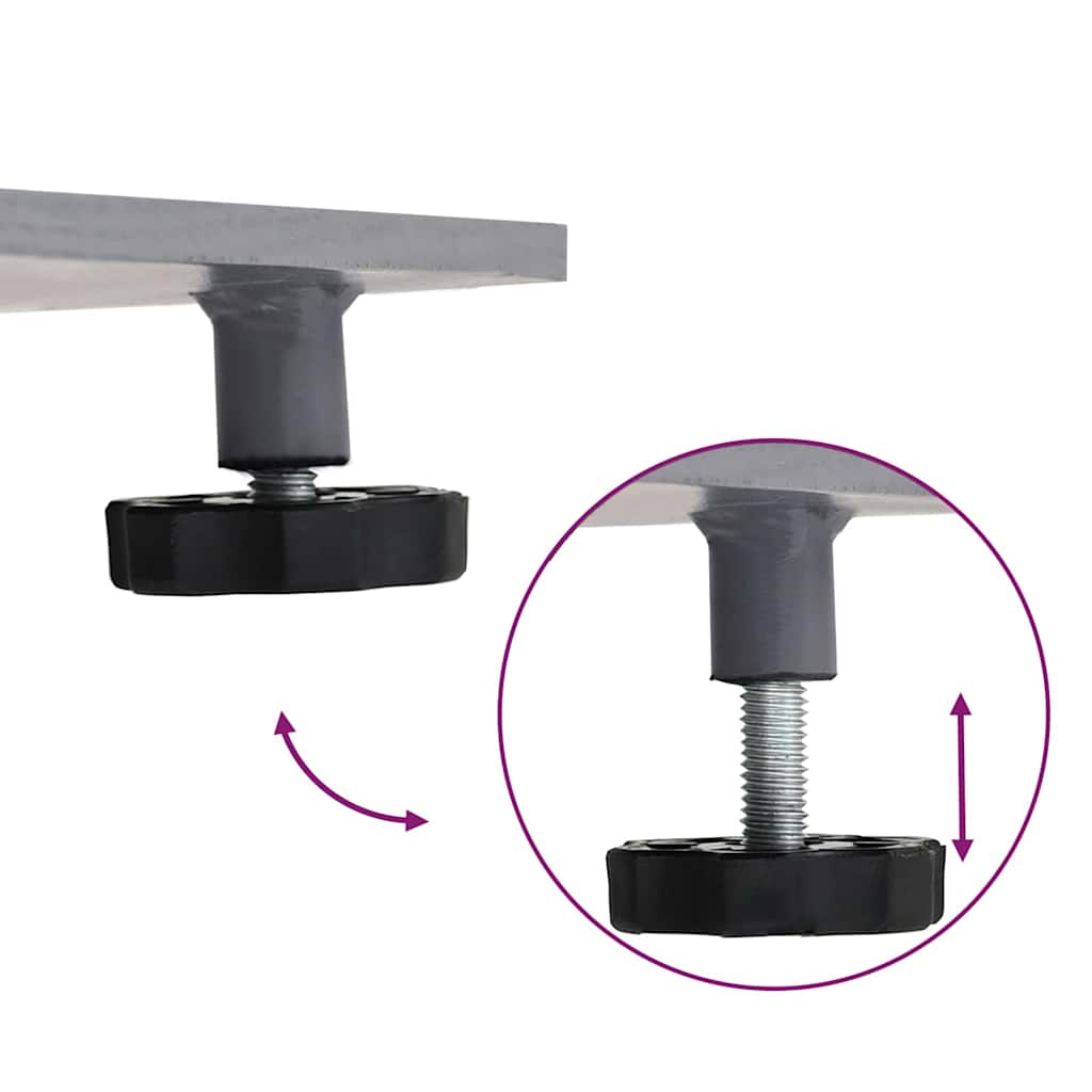 vidaXL Βάση ομπρέλας Σκοτεινός γκρι ξύλινος σχεδιασμός