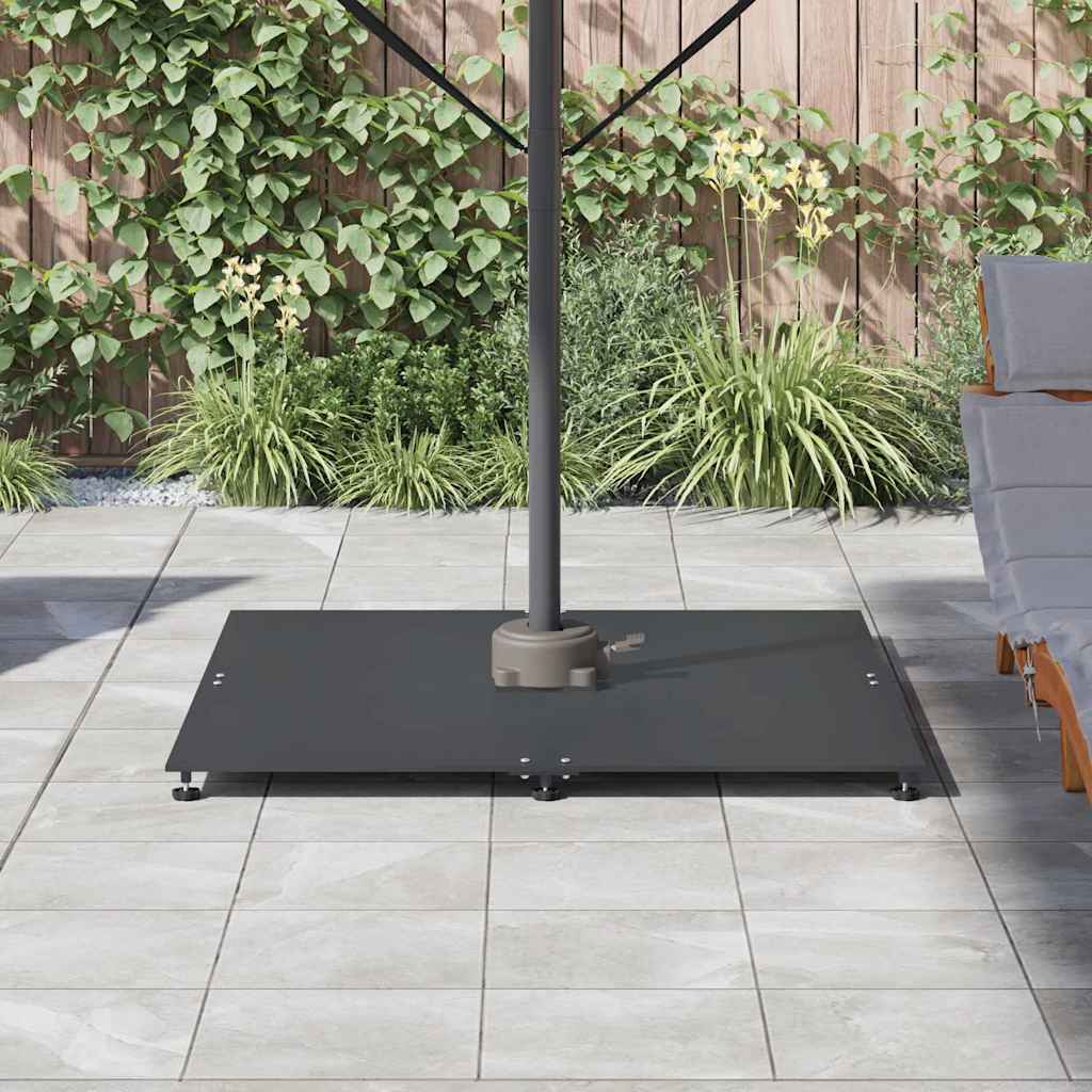 vidaXL Βάση ομπρέλας Σκούρο γκρι 100 x 100 x 4 εκ. Ατσάλι