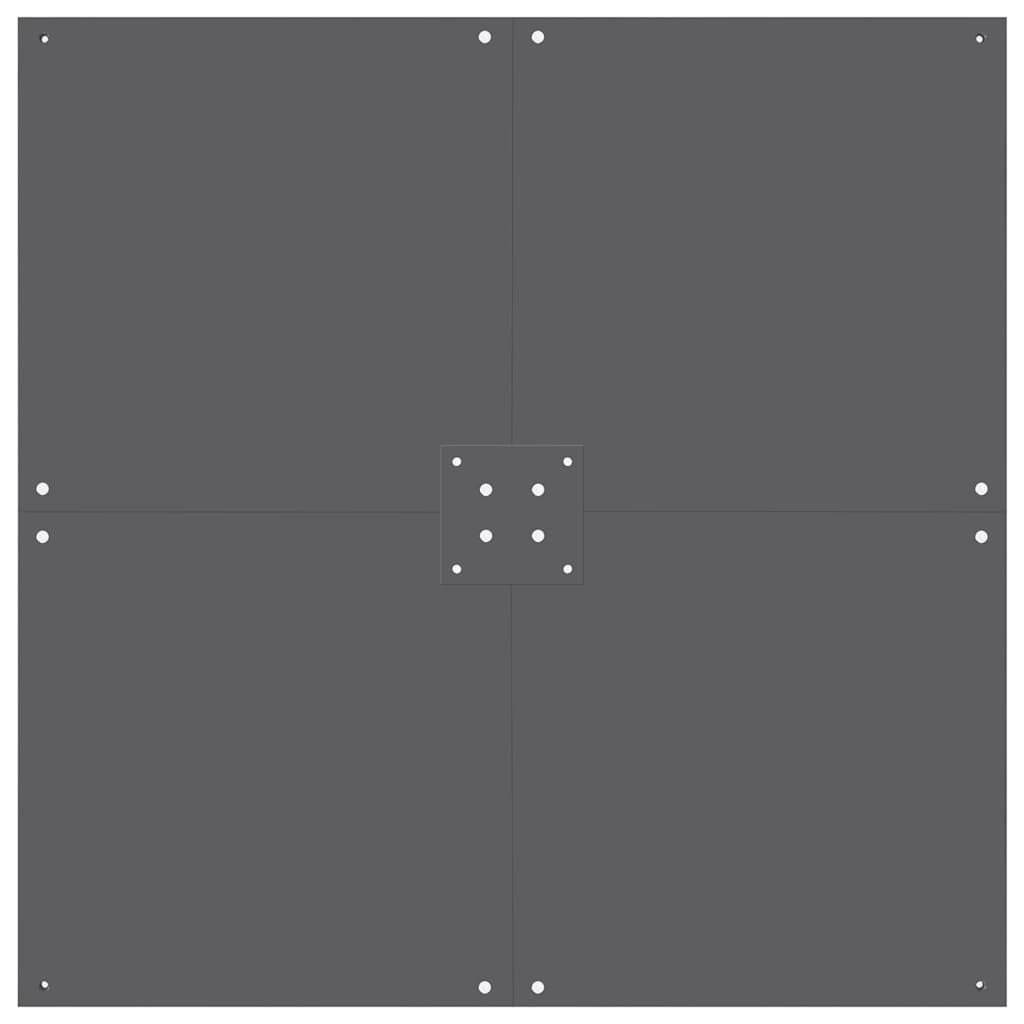 vidaXL Βάση ομπρέλας Σκούρο γκρι 100 x 100 x 4 εκ. Ατσάλι