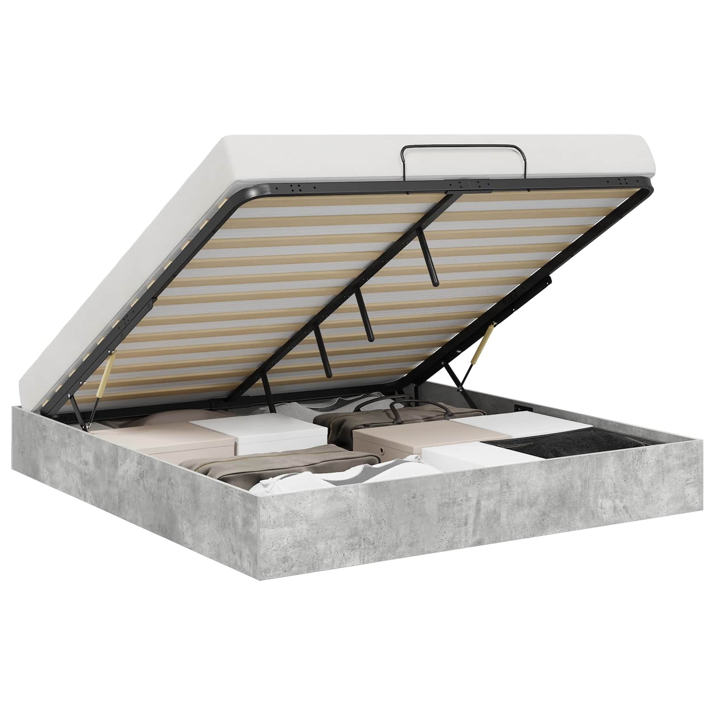 vidaXL Κρεβάτι Οθωμανικού Τύπου Σκυρόδεμα 203 x 180 x 25 εκ
