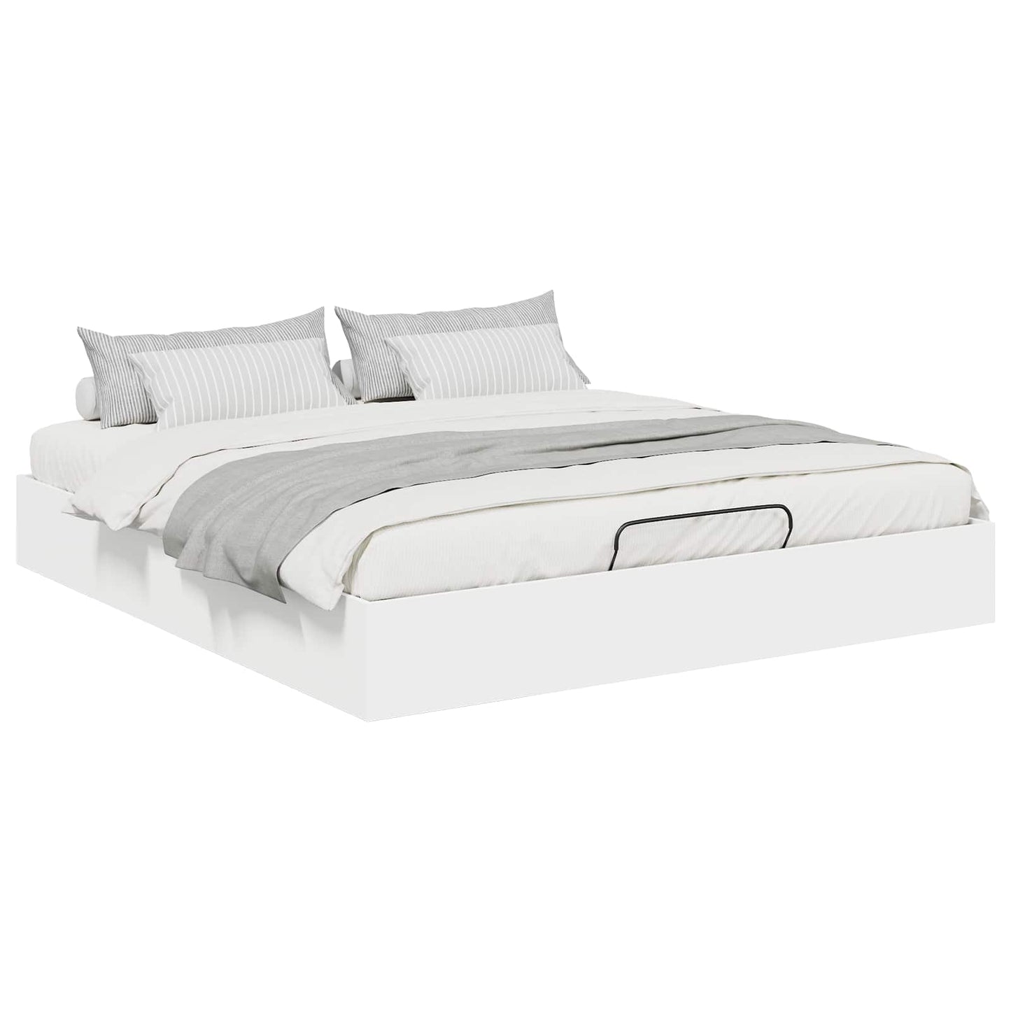 vidaXL Κρεβάτι Οθωμανικού Τύπου Λευκό 193 x 120 x 25 εκ Μοριοσανίδα