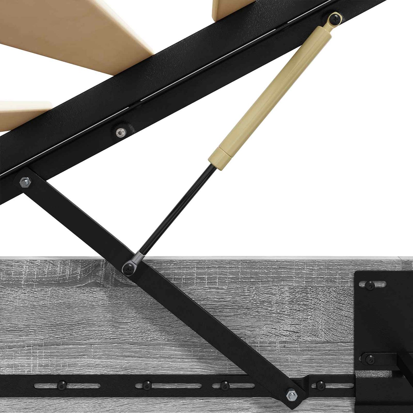 vidaXL Κρεβάτι Οθωμανικού Τύπου Γκρι Σονομά 203 x 160 x 25 εκ
