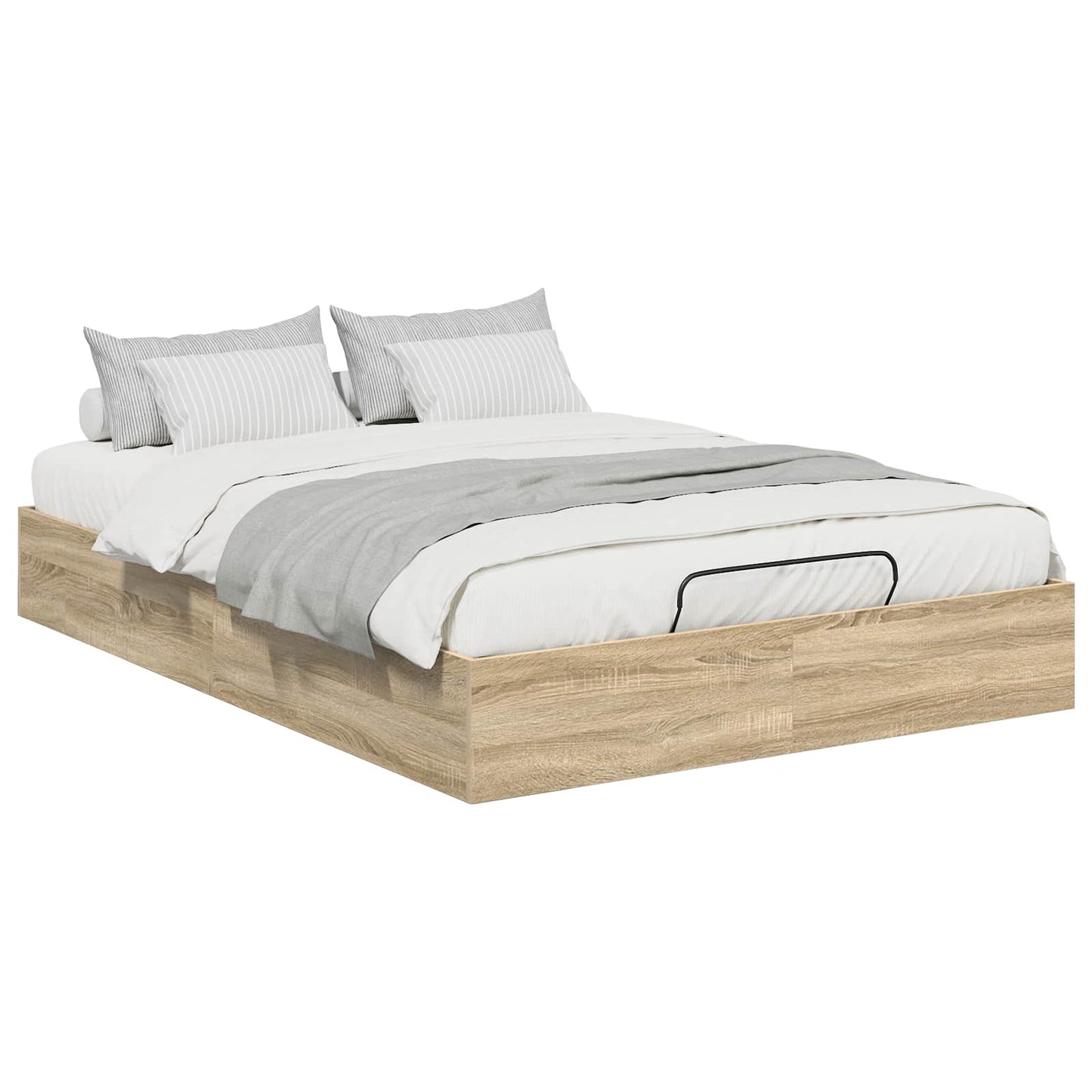 vidaXL Κρεβάτι Οθωμανικού Τύπου Δρύς Sonoma 193 x 120 x 25 εκ