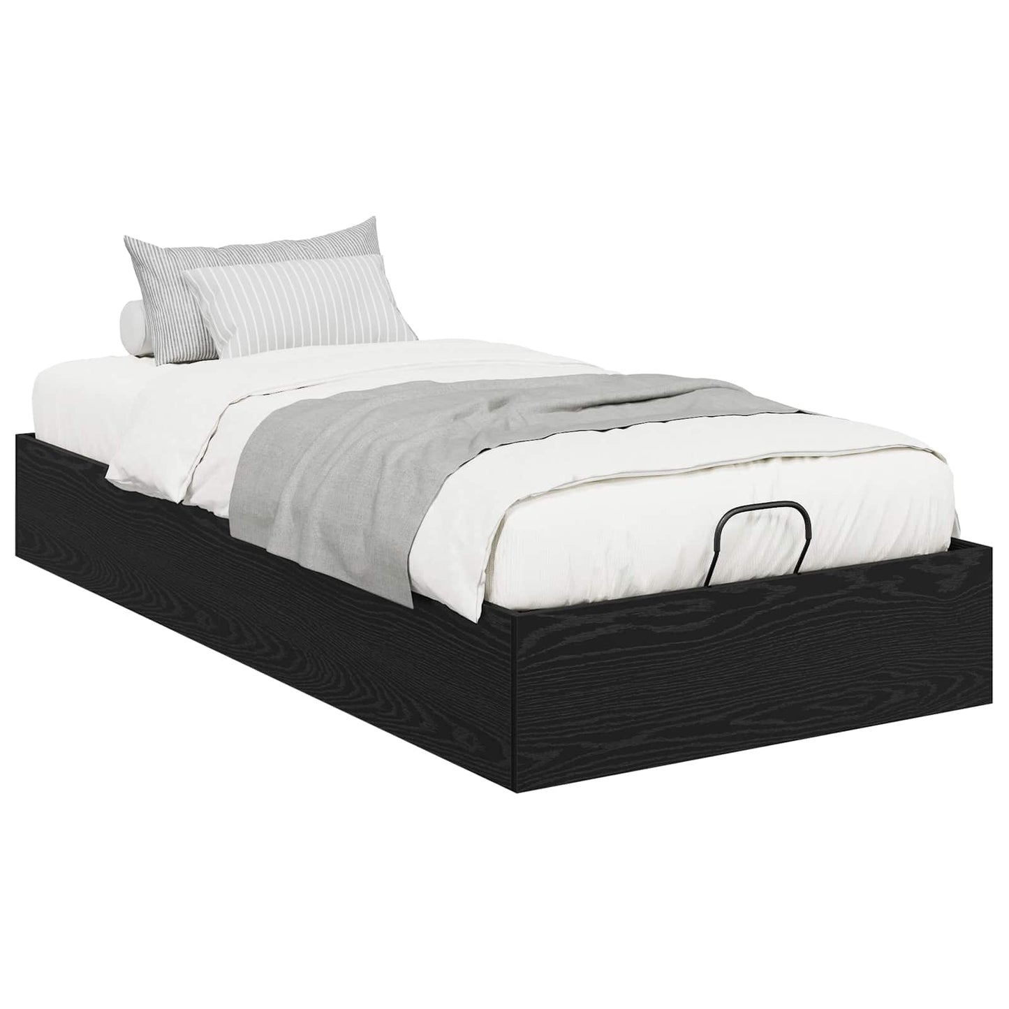 vidaXL Κρεβάτι Οθωμανικού Τύπου Μαύρη Οξυά 193 x 120 x 25 εκ
