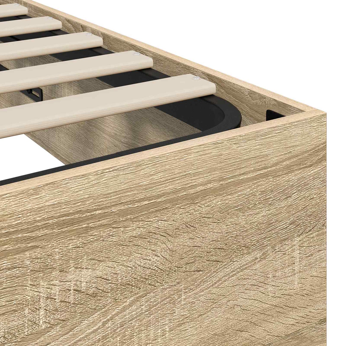 vidaXL Κρεβάτι Οθωμανικού Τύπου Δρύς Sonoma 193 x 120 x 25 εκ