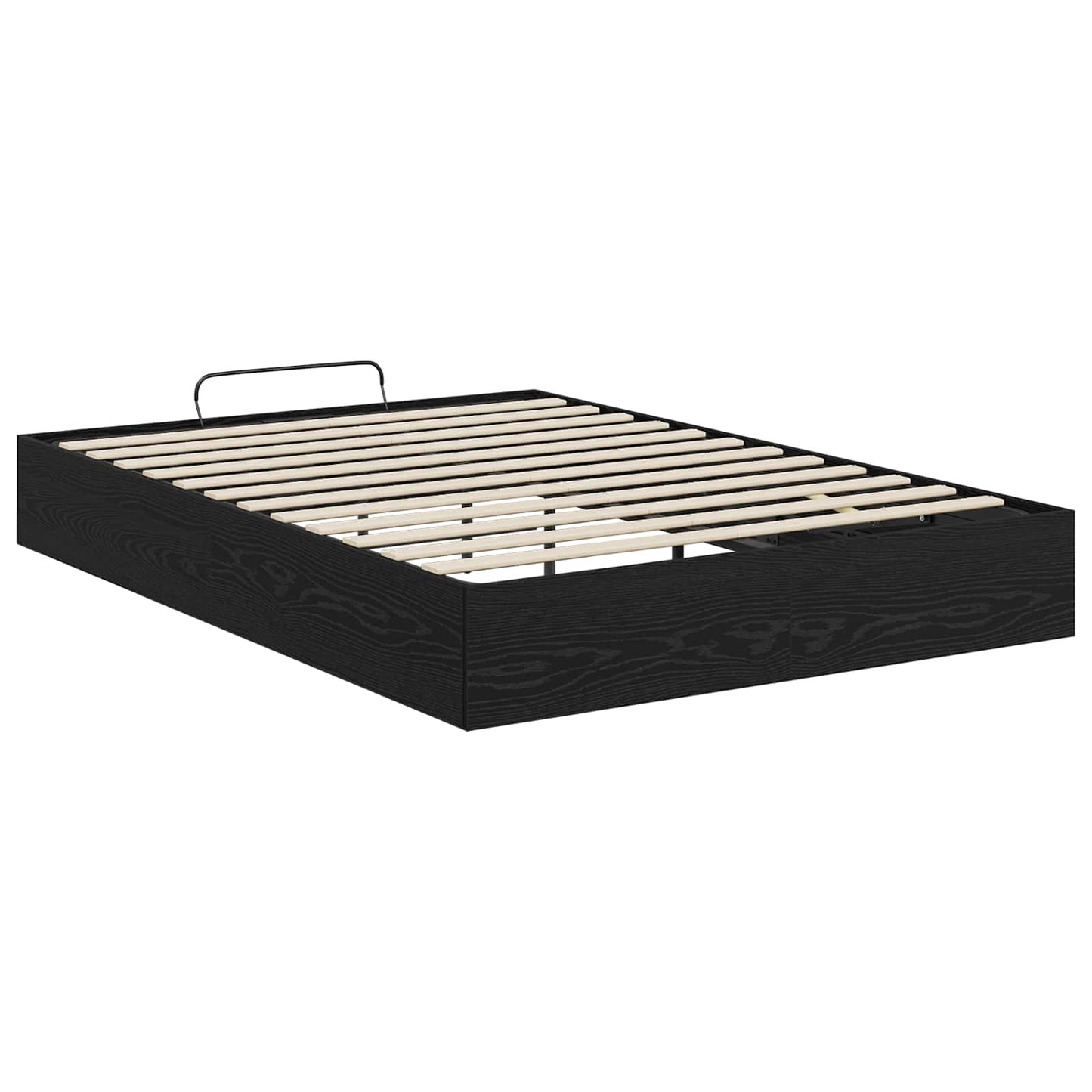 vidaXL Κρεβάτι Οθωμανικού Τύπου Μαύρη Δρυς 193 x 140 x 25 εκ