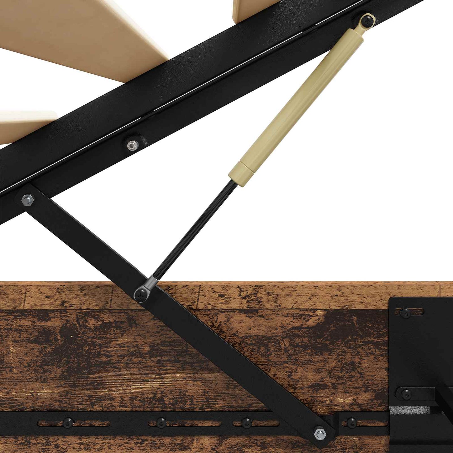 vidaXL Κρεβάτι Οθωμανικού Τύπου Παλιό ξύλο 193 x 140 x 25 εκ